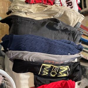 Lot of 9 pieces boys clothes jeans shorts Tshirts sweater multi brands